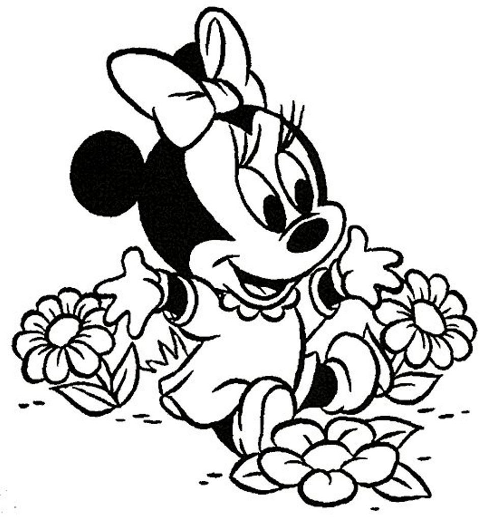 965x1025 Baby Minnie Mouse Coloring Pages