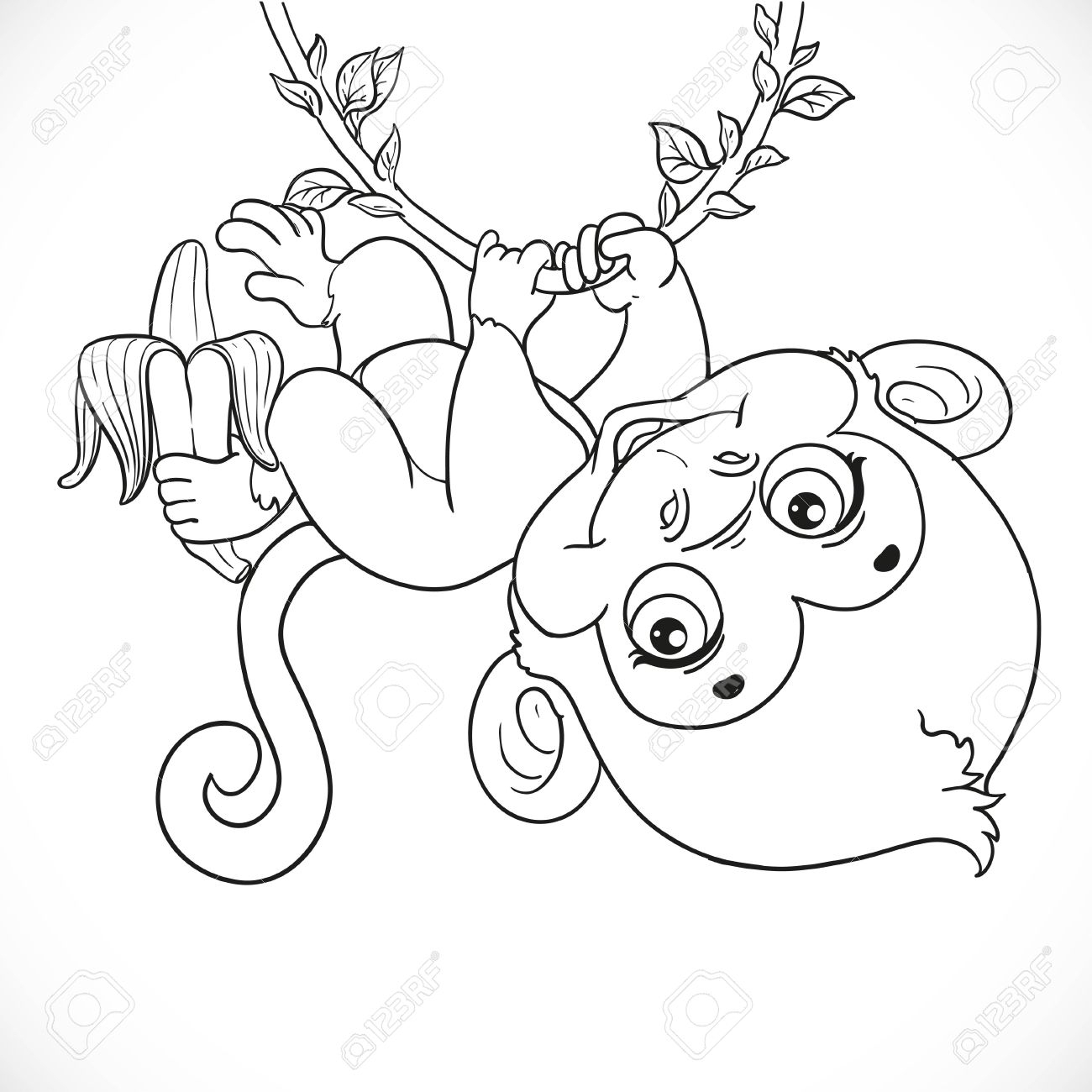 1300x1300 Cute Baby Monkey Drawings