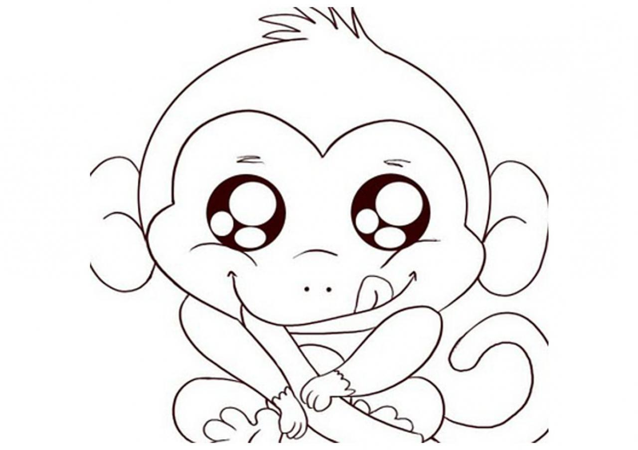 1280x904 Cute Monkey Drawings Top Drawings Of Monkeys Cute Monkey Clipart