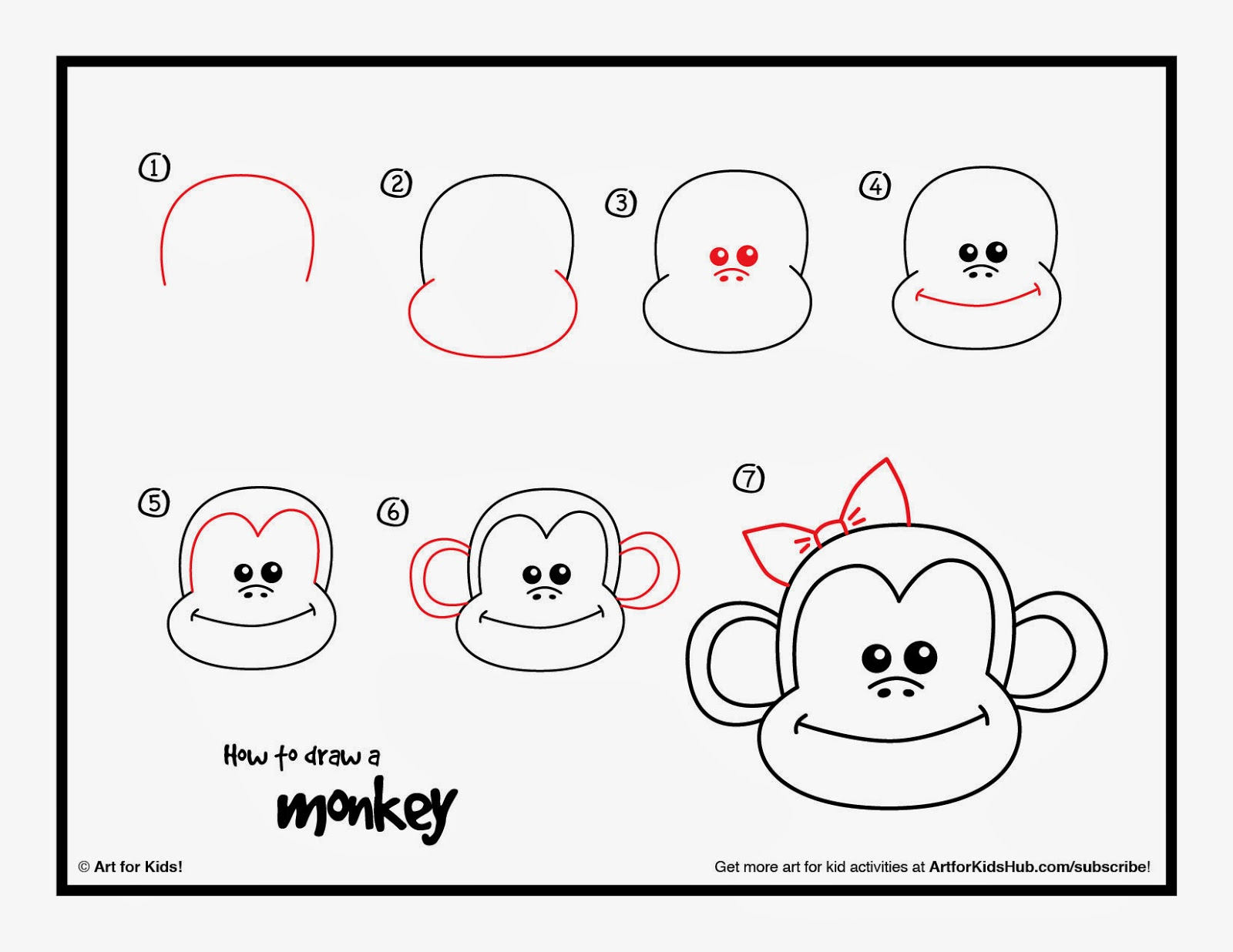 1600x1236 Monkey Drawing Step By Step This Monkey Directed Draw Was So Cute