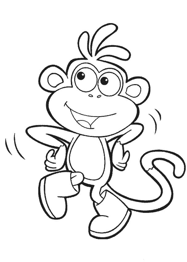 607x850 Monkey Black And White Cute Monkey Clip Art Clipart Photo