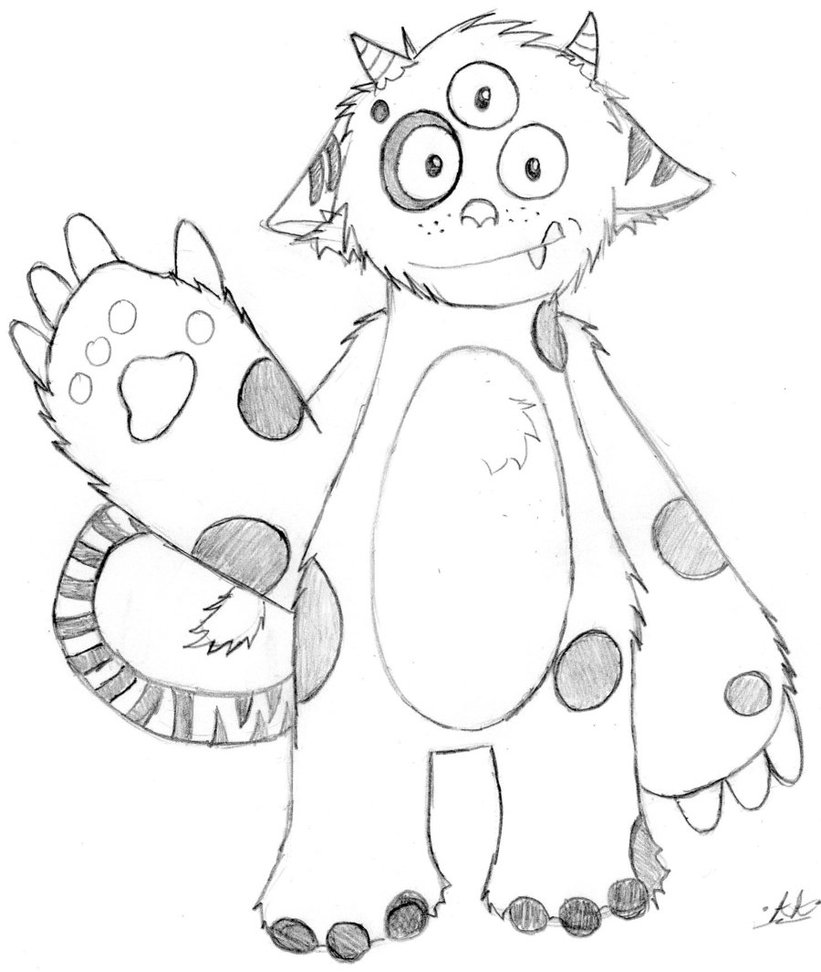 821x972 Cute Furry Monster By Ppbjgirl