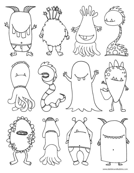 564x729 Monster Drawing How To Draw Cartoon Monsters