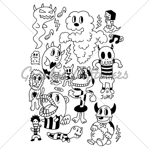 500x500 Cute Cartoon Monsters To Draw Images