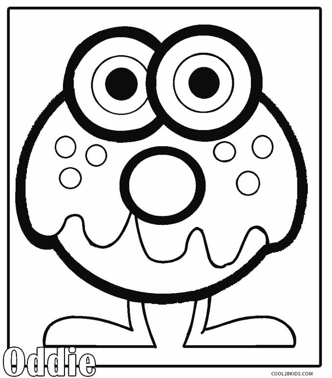 680x773 Cute Monster Coloring Page 502666