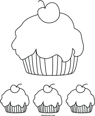 327x400 Pictures Of Cupcakes To Color Bakery Coloring Pages Cake Coloring