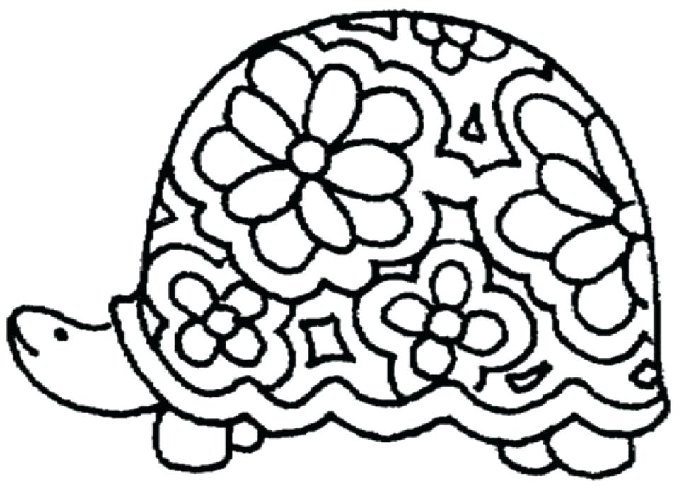 960x689 Stunning Turtle Coloring Pages Online Girl Boy Tortoise Page