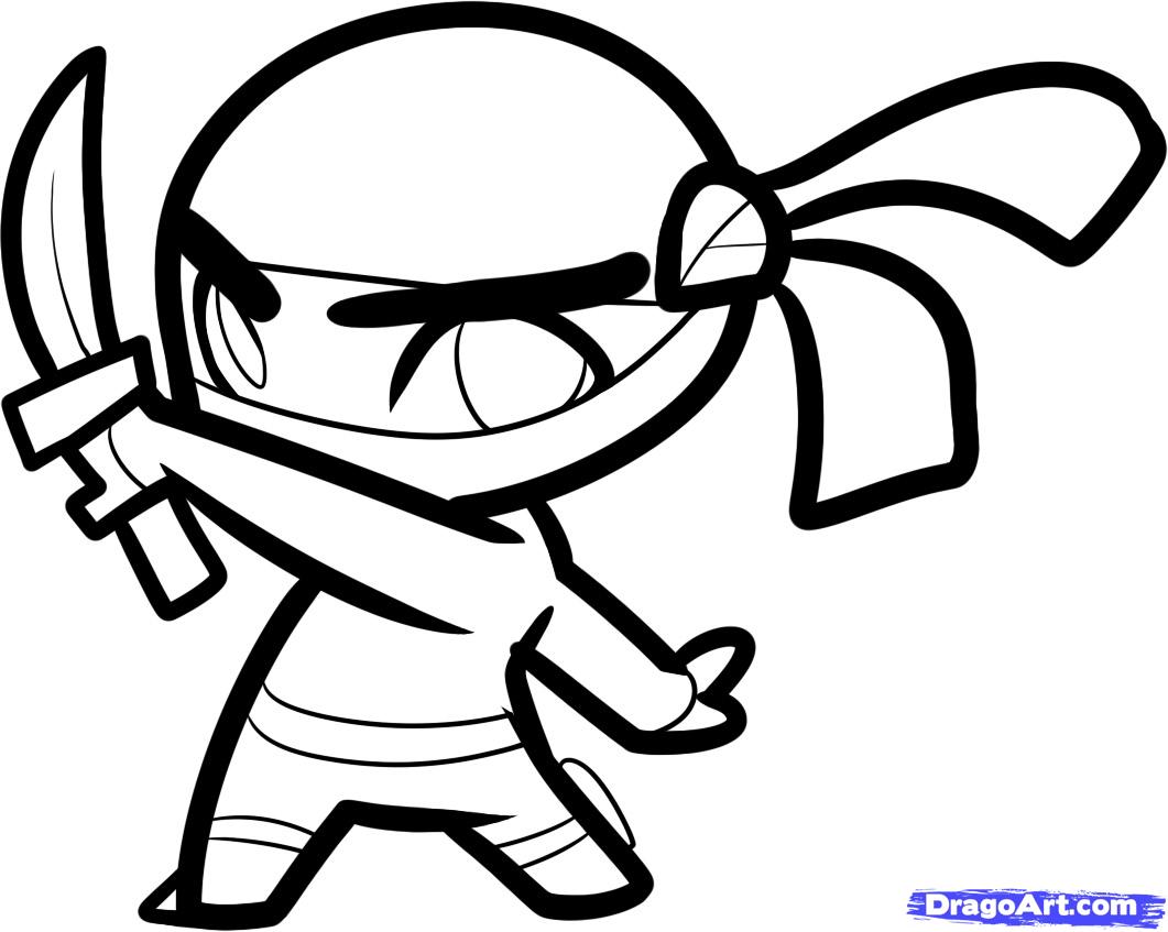 1061x847 How To Draw A Ninja For Kids