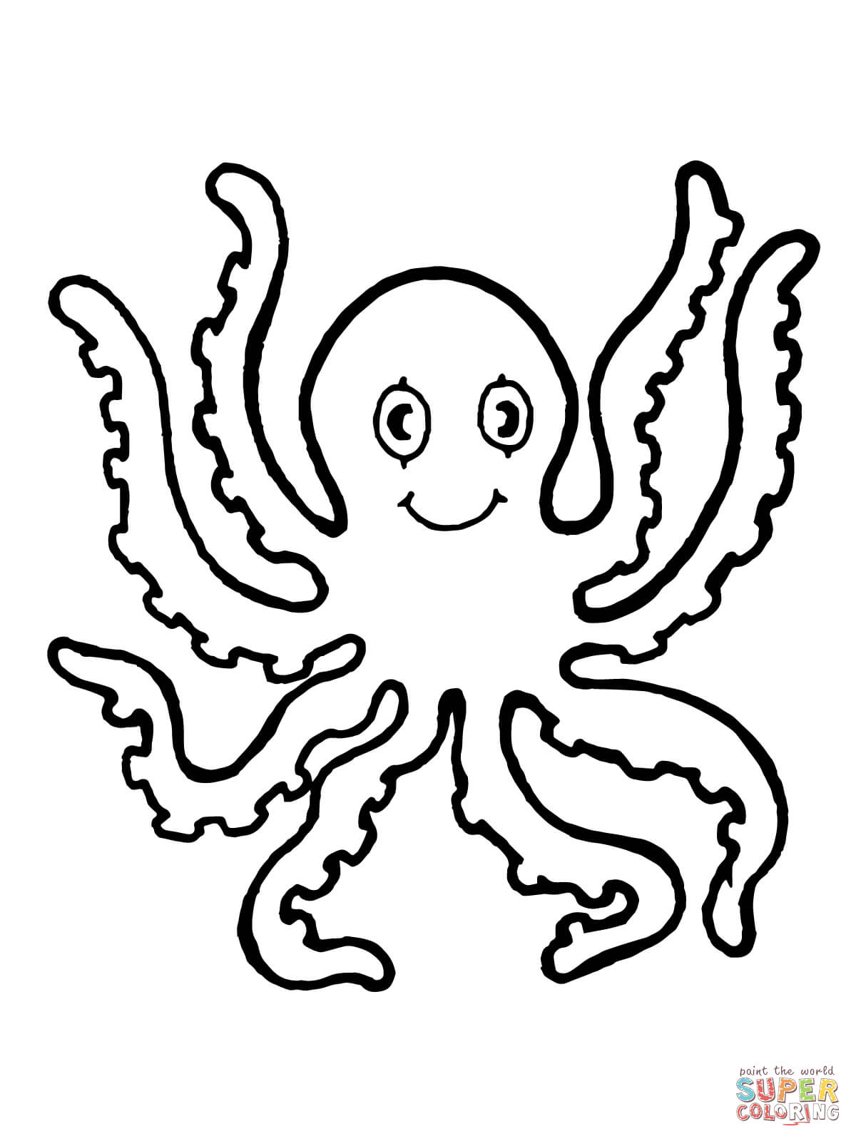 1200x1600 Cute Octopus Coloring Page Free Printable Coloring Pages