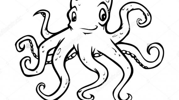 570x320 Cartoon Octopus Drawing Cute Octopus Cartoon Drawing