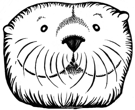 475x385 Sea Otter Clipart Coral