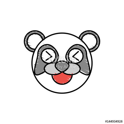 500x500 Cute Panda Drawing Animal Vector Illustration Eps 10 Stock Image
