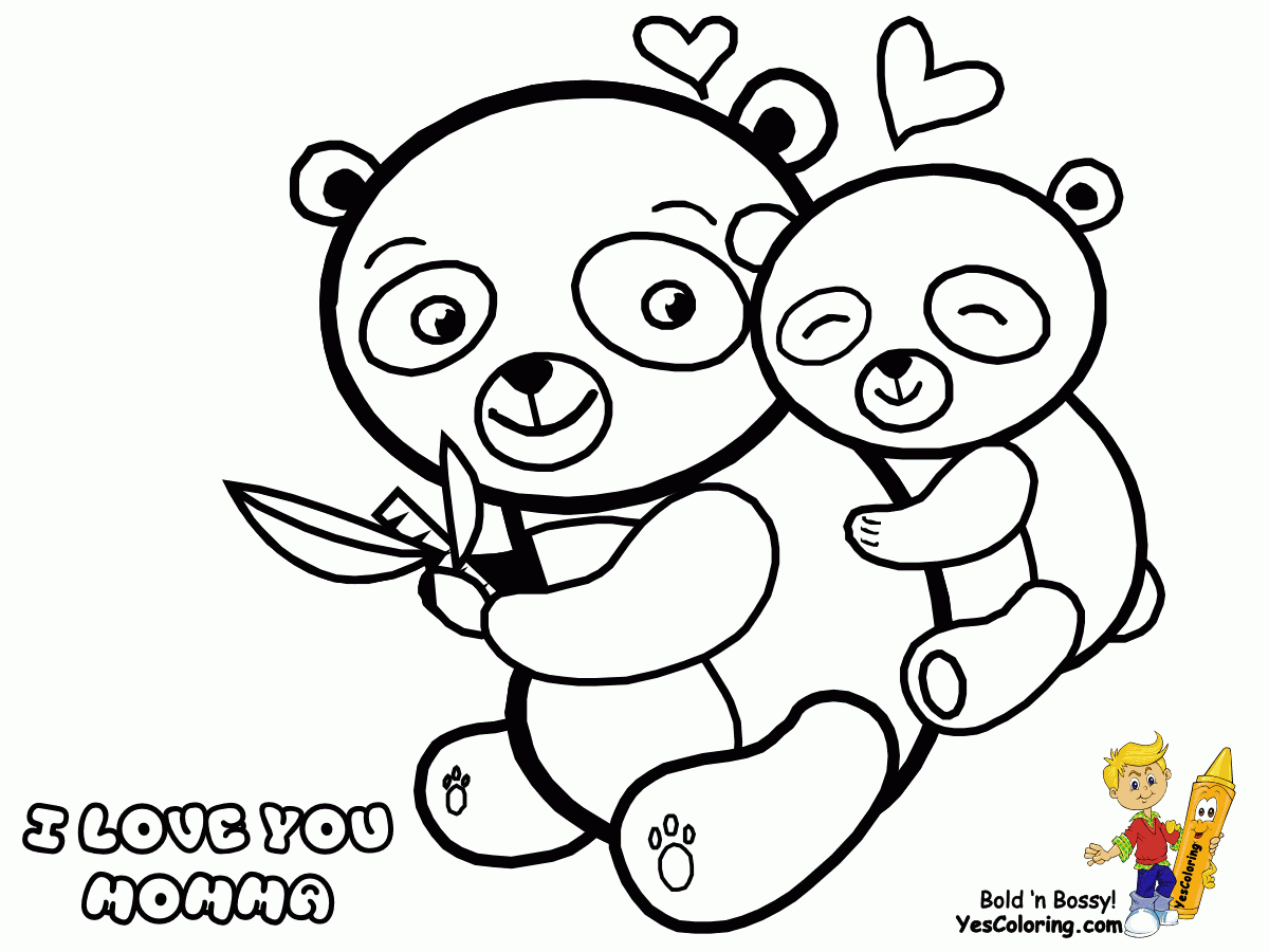 1200x900 Cute Panda Coloring Page Free Printable For Funny Draw Baby Pages