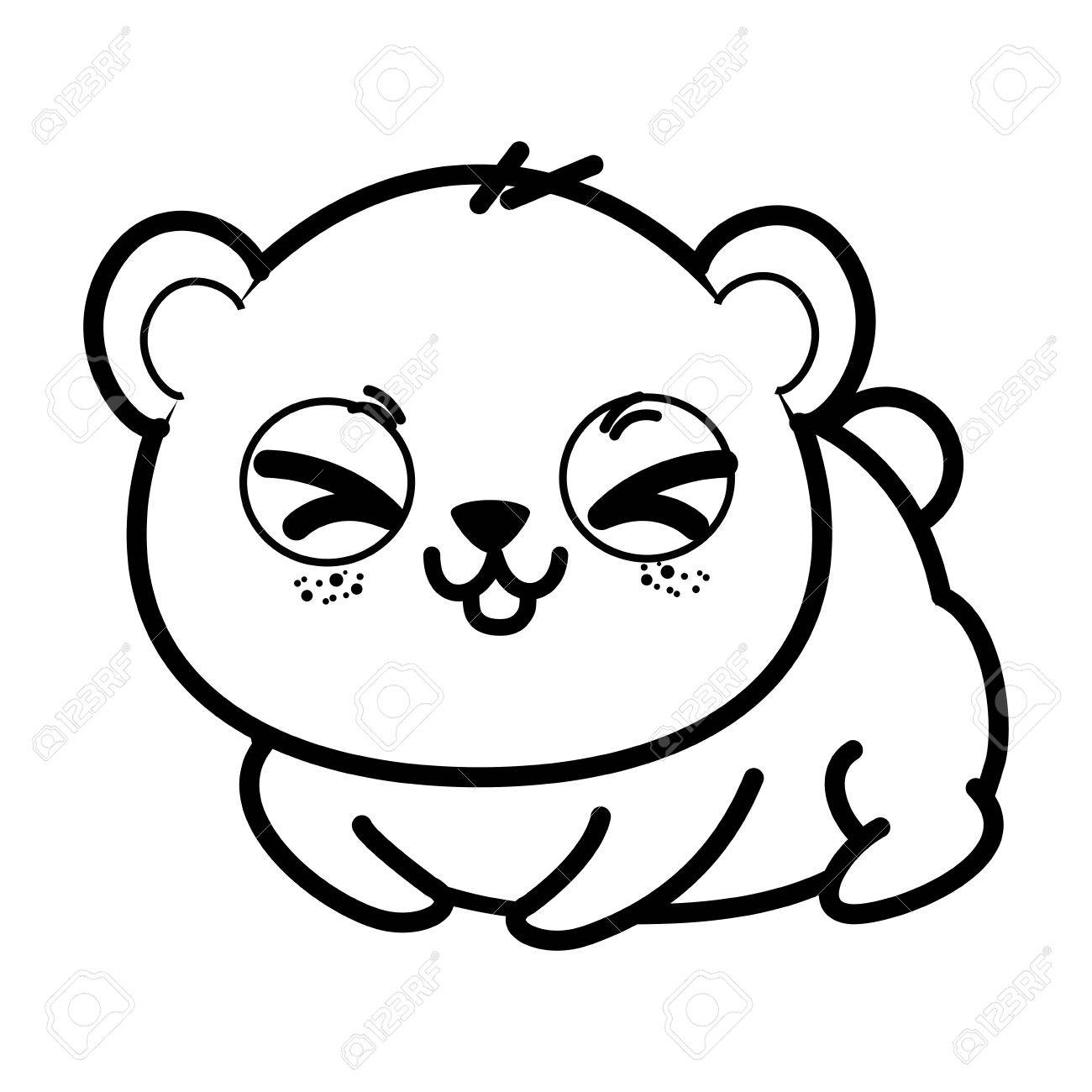 1300x1300 Isolated Cute Panda Bear Icon Vector Illustration Graphic Design