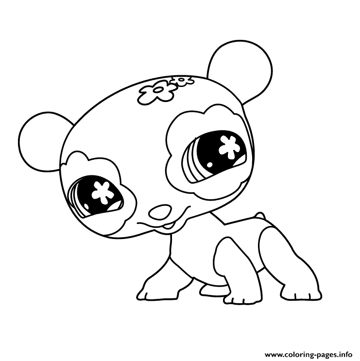 741x743 Littlest Pet Shop Cute Panda Coloring Pages Printable