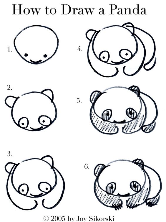 564x753 Steps Draw A Cartoon Panda Tags Steps Draw A Panda How