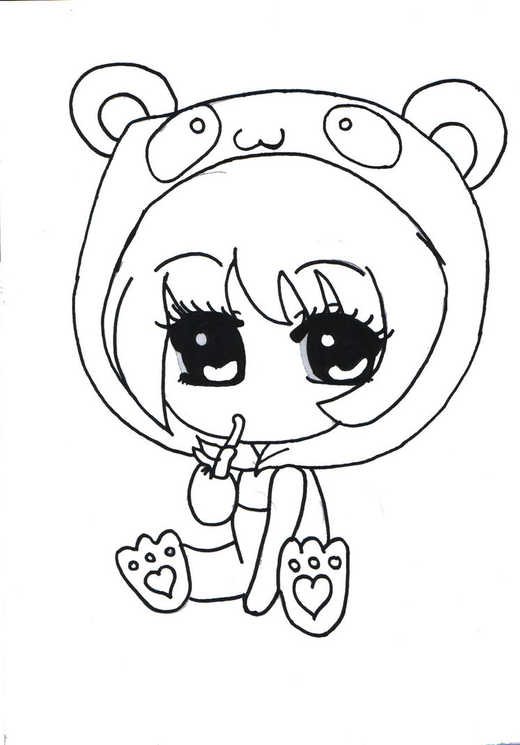 747x1070 Cute Panda Chibi Girl Outlined By X Xanimenerdx X