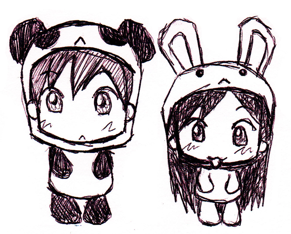 995x802 Bunny And Panda By Refinnej24