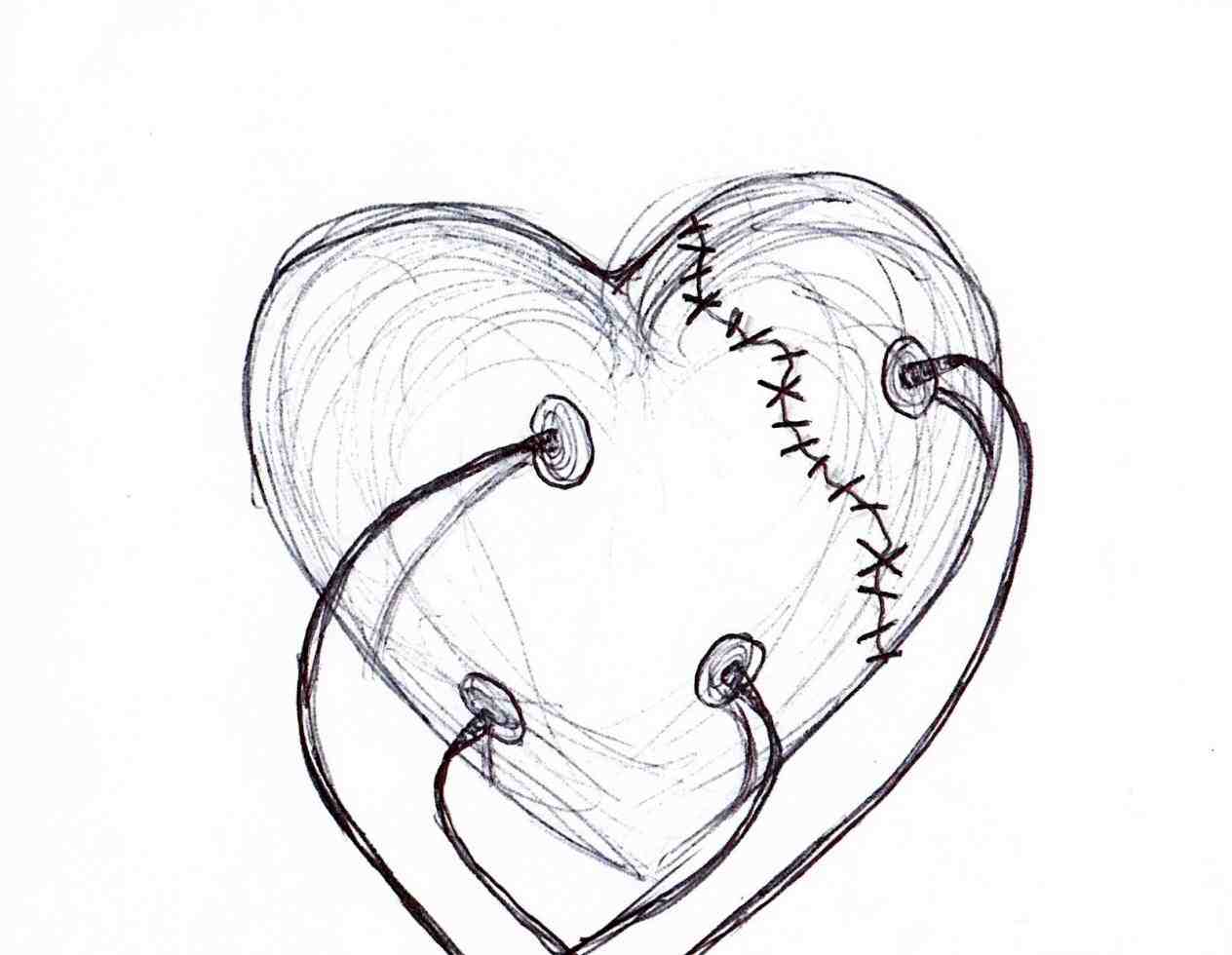 1264x980 Cute Drawings Of Broken Hearts