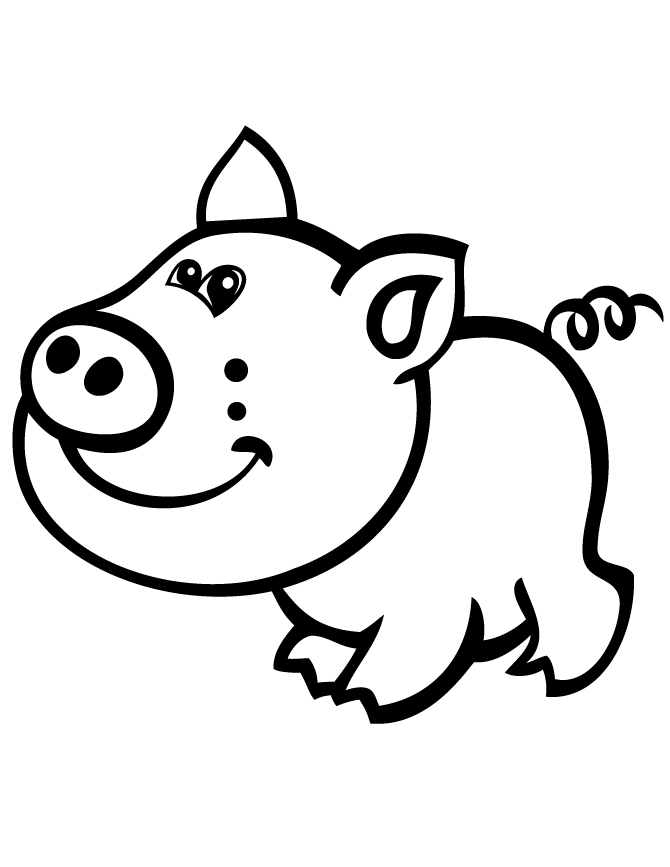 670x867 Cute Pig Cartoon Coloring Page H Amp M Coloring Pages