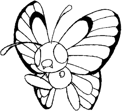 500x453 How To Draw Butterfree From Pokemon With Step By Step Lesson How