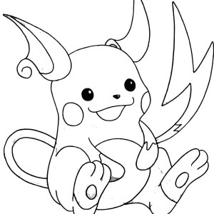 300x300 Raichu Pokemon Coloring Pages Big Cute Pokemon Coloring Pages