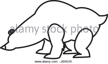 450x267 Cartoon Bear Animal Outline Stock Vector Art Amp Illustration