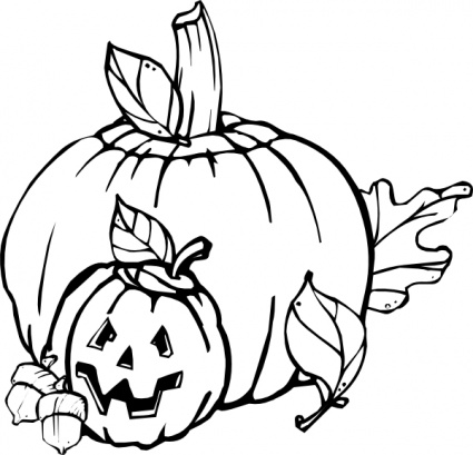 425x409 Open Pumpkin Clipart