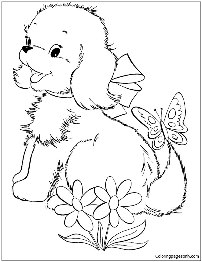661x857 Cute Puppy 4 Coloring Page