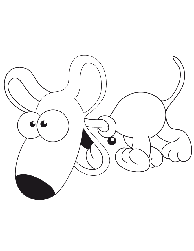 670x867 Big Eyed Puppy For Children Coloring Page H Amp M Coloring Pages