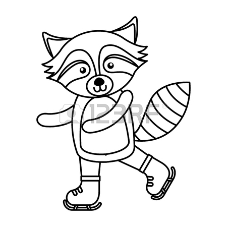 450x450 Cute Raccoon. Vector Illustration. Royalty Free Cliparts, Vectors