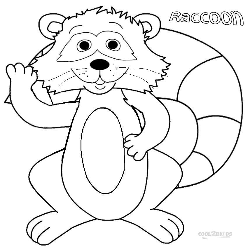 850x850 Printable Raccoon Coloring Pages For Kids Cool2bkids