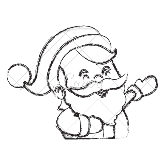 550x550 Cute Santa Claus Cartoon Face