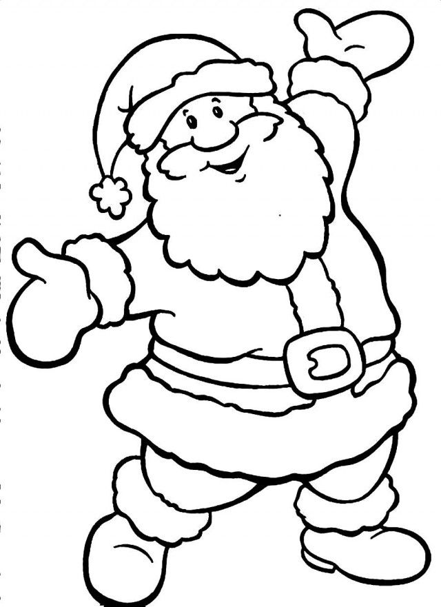 640x881 Santa Claus To Color