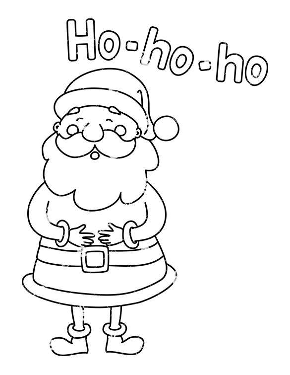 585x755 Cute Santa Claus Laughing Ho Ho Ho Vector Clipart
