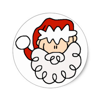 324x324 Cute Santa Face Stickers Zazzle