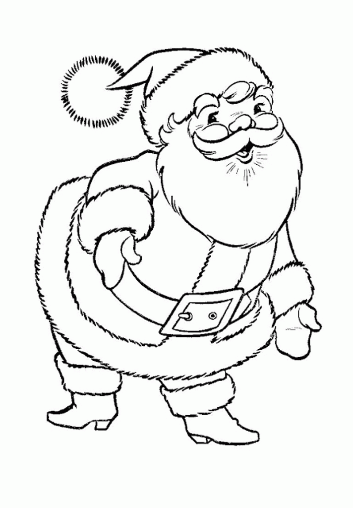 712x1024 Free Coloring Pages Santa Claus