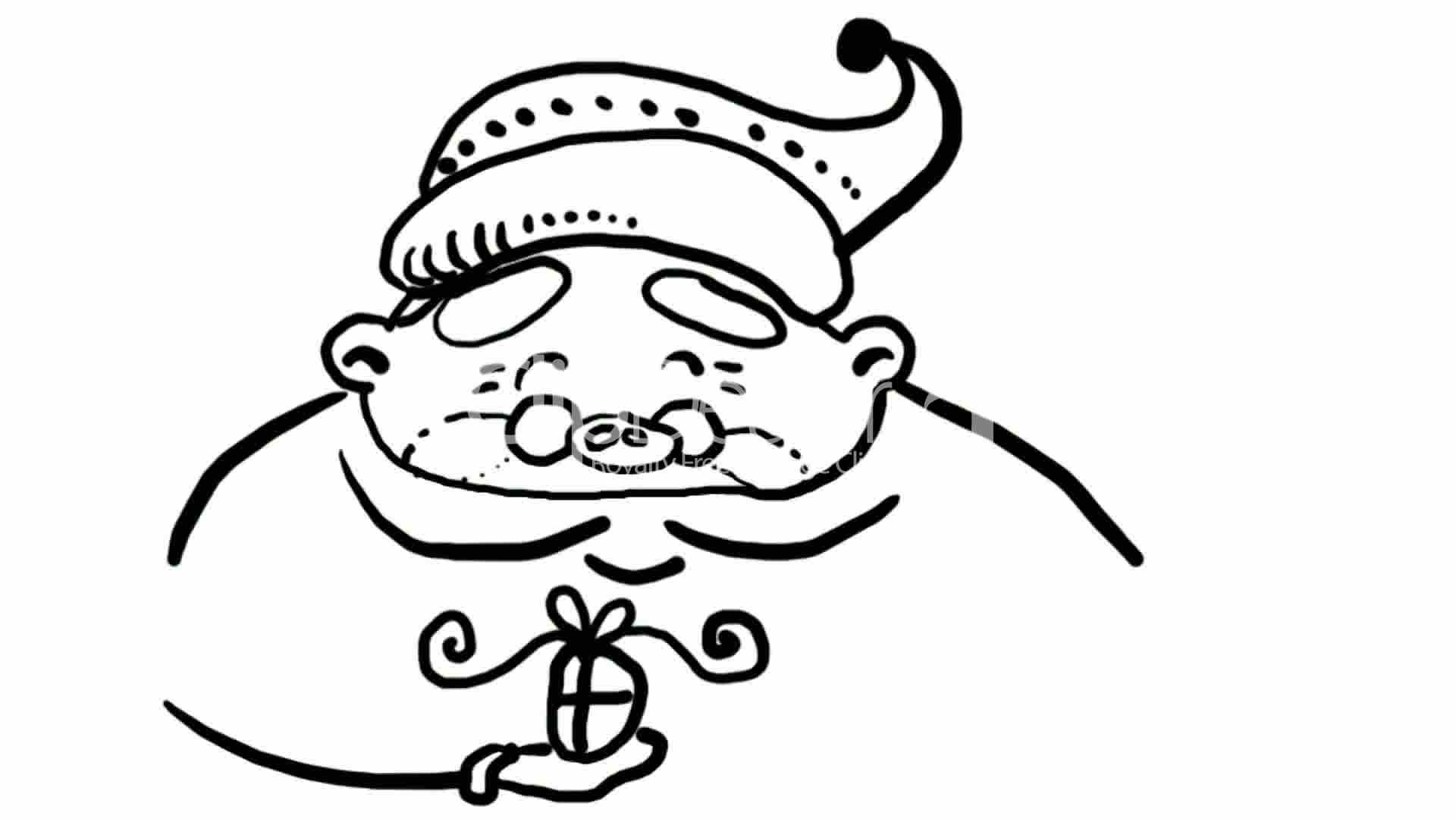 1920x1080 Drawing Of Christmas Santa Claus,hand Painting Video Material