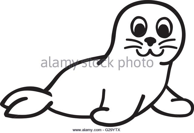 640x437 Cartoon Cute Seal Vector Wildlife Stock Photos Amp Cartoon Cute Seal