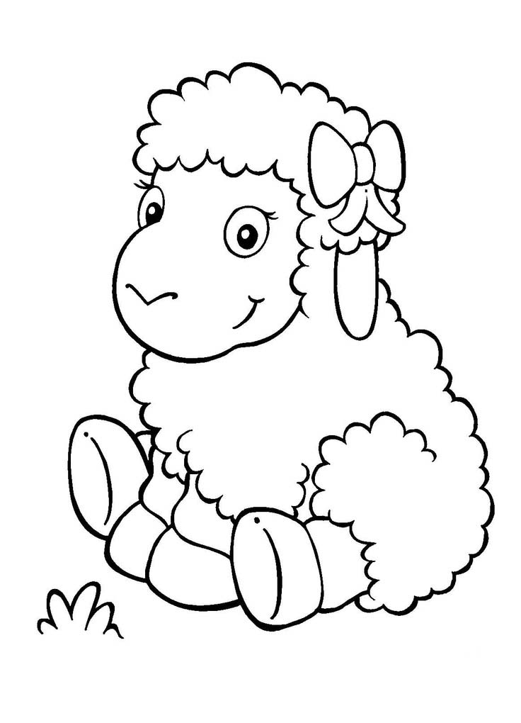 736x1020 Cute Sheep Coloring Pages For Kids