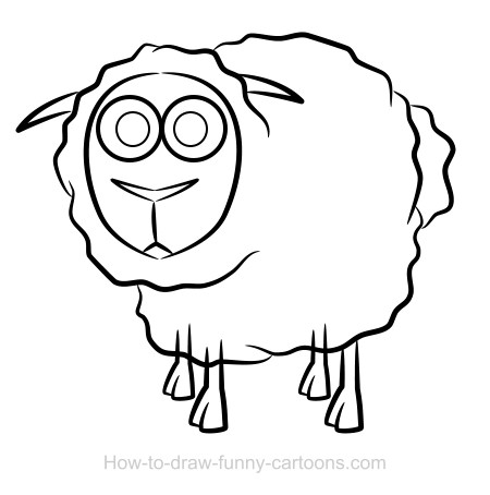 450x454 Sheep Drawing (Sketching + Vector)