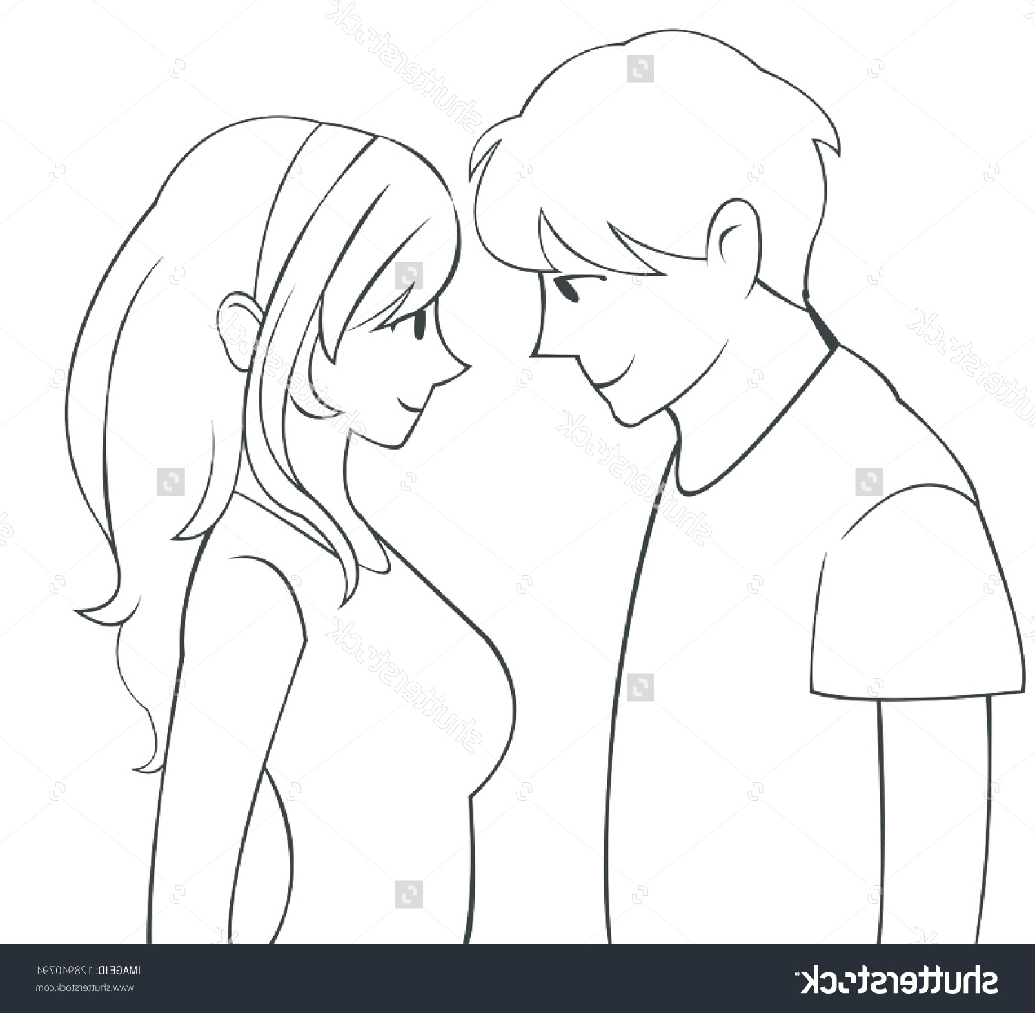 1500x1467 Cute Simple Drawing Of Couple Simple Sketches Of Couple Cute