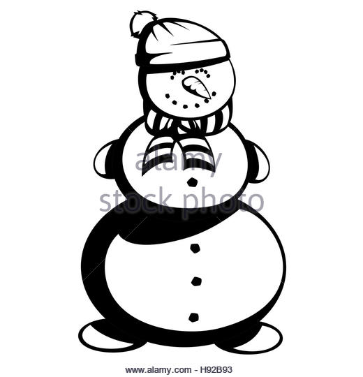 520x540 Happy Snowman Black And White Stock Photos Amp Images