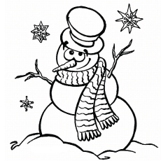 230x230 Snowman Color Pages Cute Snowman Coloring Pages