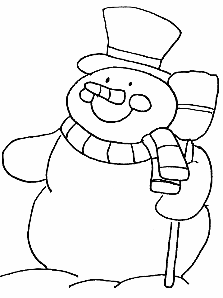 718x957 Cute Snowman Coloring Pages