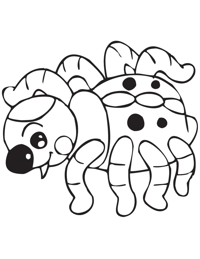 670x867 Cute Spider Coloring Page H Amp M Coloring Pages