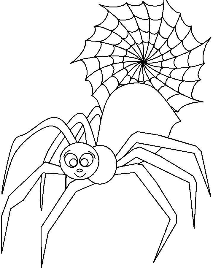 718x903 Cute Spider Coloring Page Animal Pages For Girls