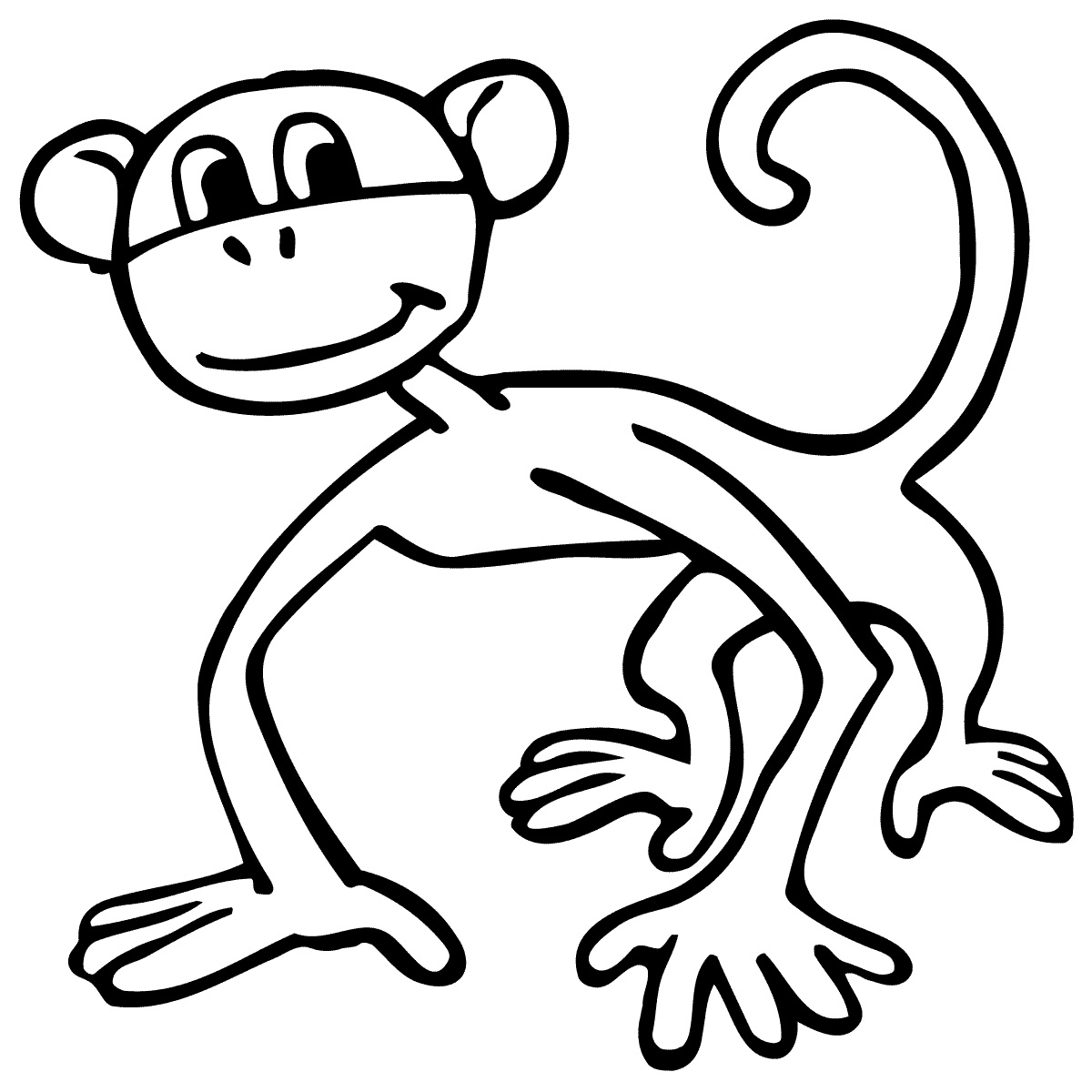 1200x1200 Cute Spider Monkey Clipart