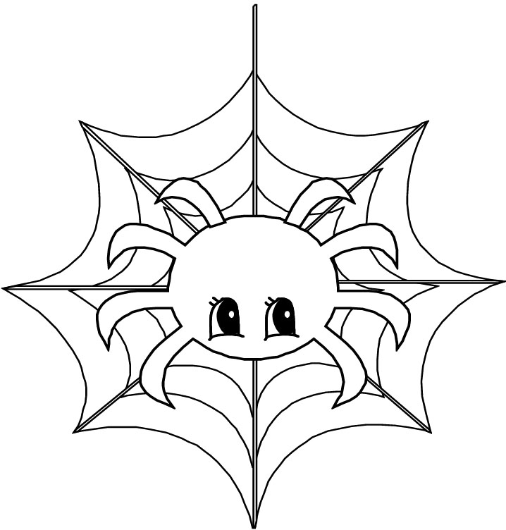 718x752 Printable Cute Animal Spider Coloring Page