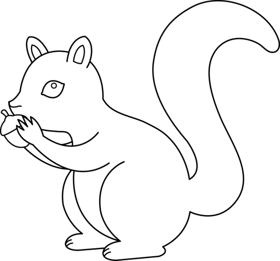 550x513 Cute Squirrel Line Art